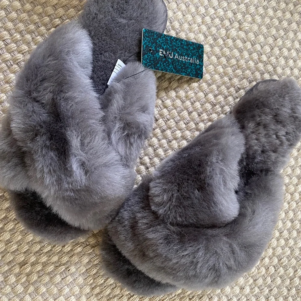 NWT EMU Australia Mayberry Charcoal Slipper K6/W8